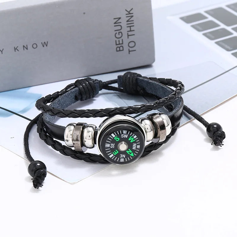 montre boussole coloris noir