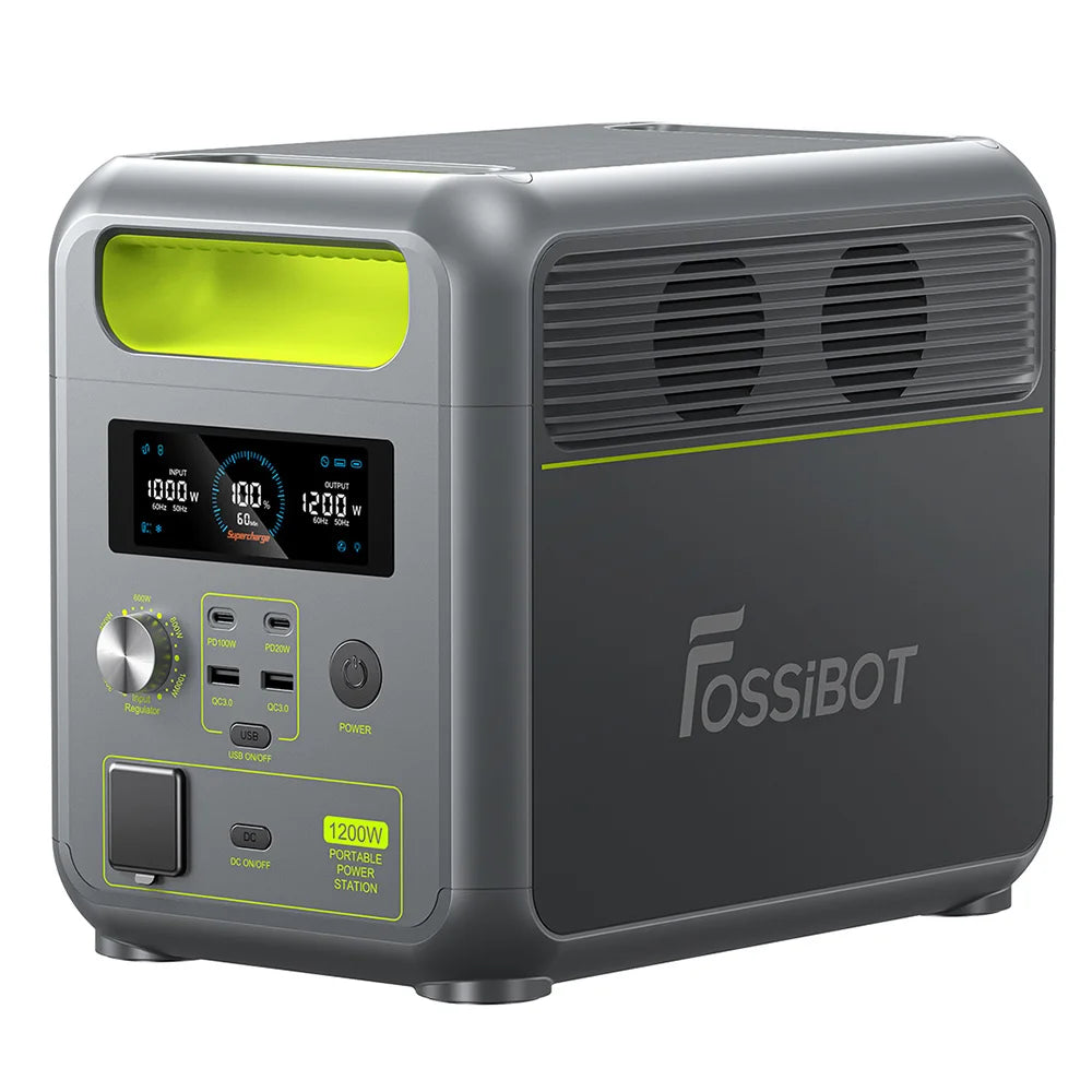 station d'alimentation portable fossibot f1200 vue d'ensemble