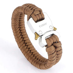 bracelet paracorde homme coloris gris