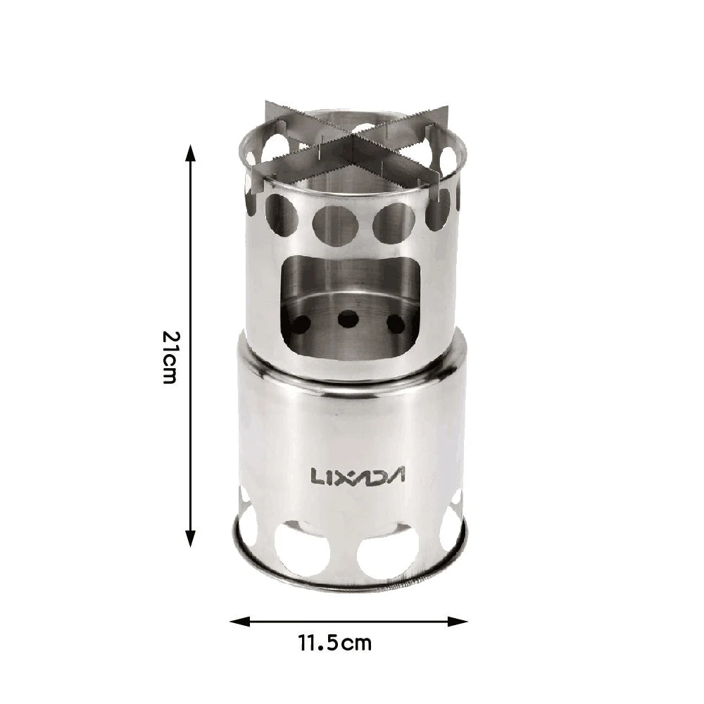 poêle à bois portable lixada grille de cuisson