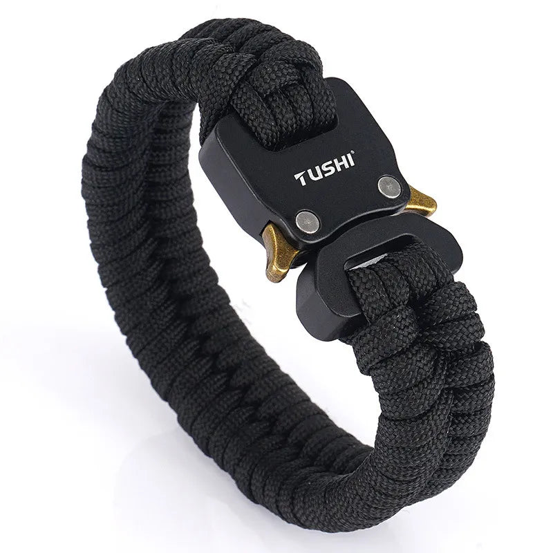 bracelet paracorde homme fermoir métallique