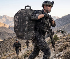 sac à dos militaire 60l porté sur le dos