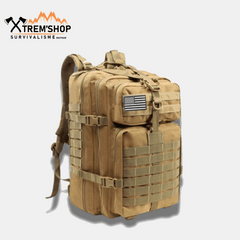 sac à dos survie ultra résistant vue de trois quarts