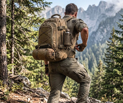 Sac à dos survivalisme 60L porté en mission