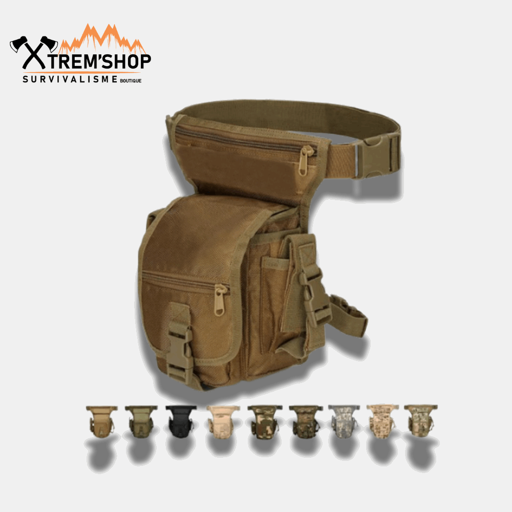 sac de jambe tactique militaire vue de face
