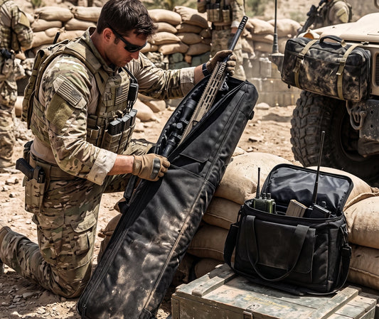 sac de transport militaire en situation