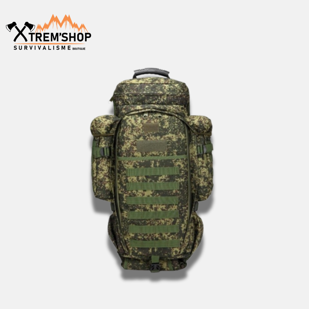 sac à dos grande capacité militaire vue de face