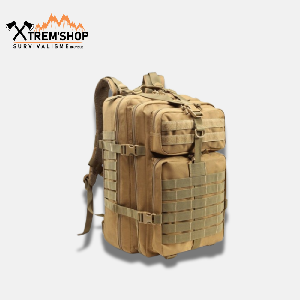 sac à dos militaire désert vue de face