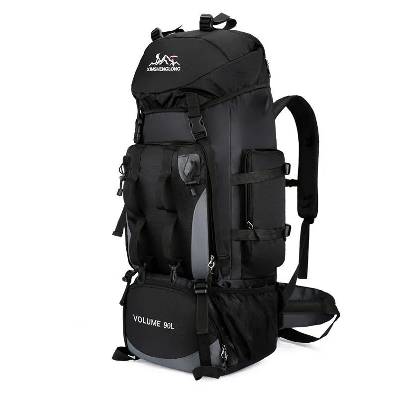 Sac à dos de randonnée 90L imperméable coloris noir