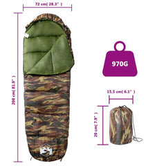 sac de couchage mummy replié compact
