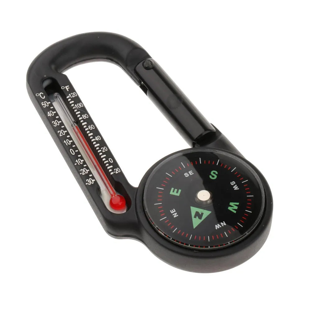 boussole mousqueton 2 en 1 accessoires inclus