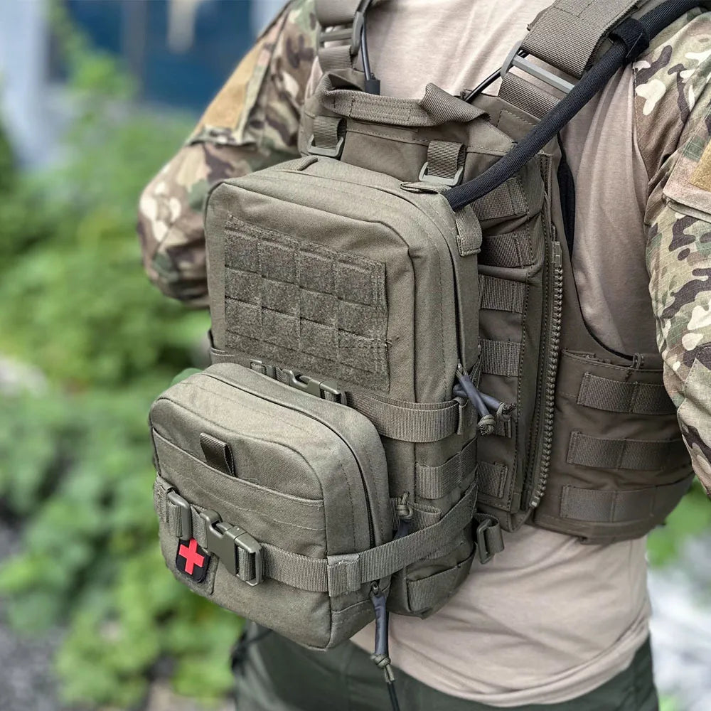 pack d'hydratation pour gilet tactique poche ouverte