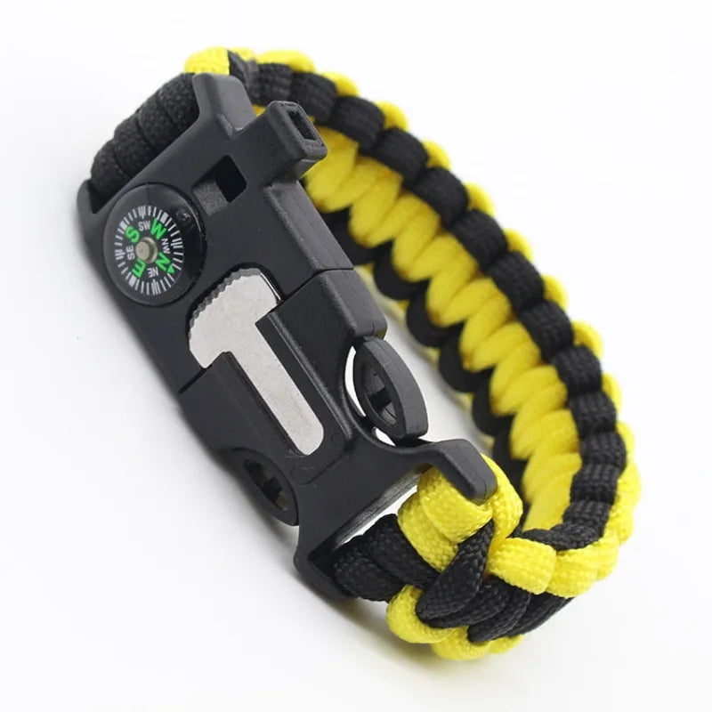 bracelet tactique paracorde fermoir métallique