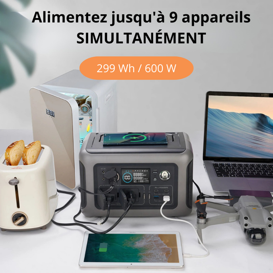 station d'alimentation portable allpowers r600 capacité de charge
