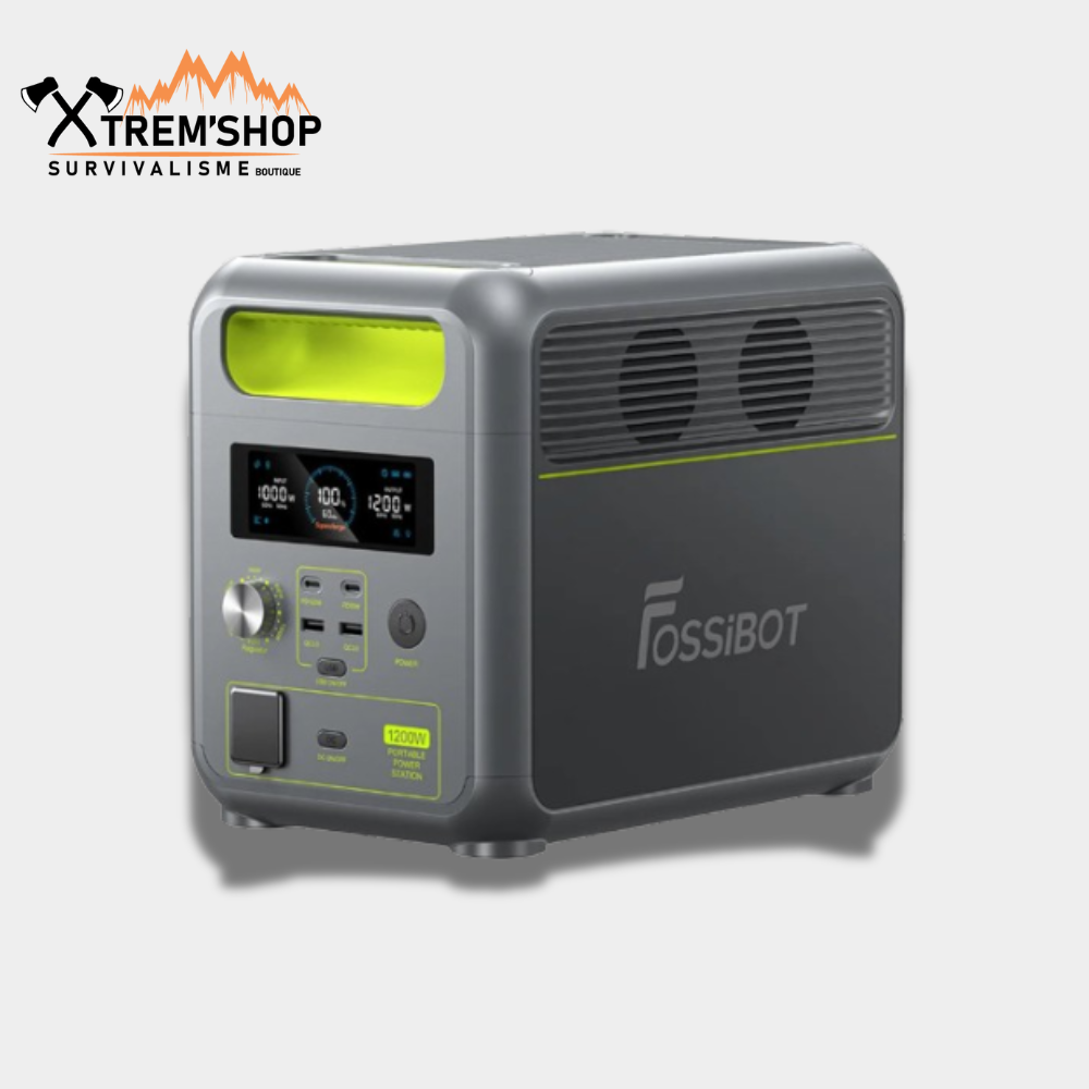 station d'alimentation portable fossibot f1200 vue de face