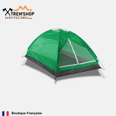 Tente de survie bushcraft vue de face