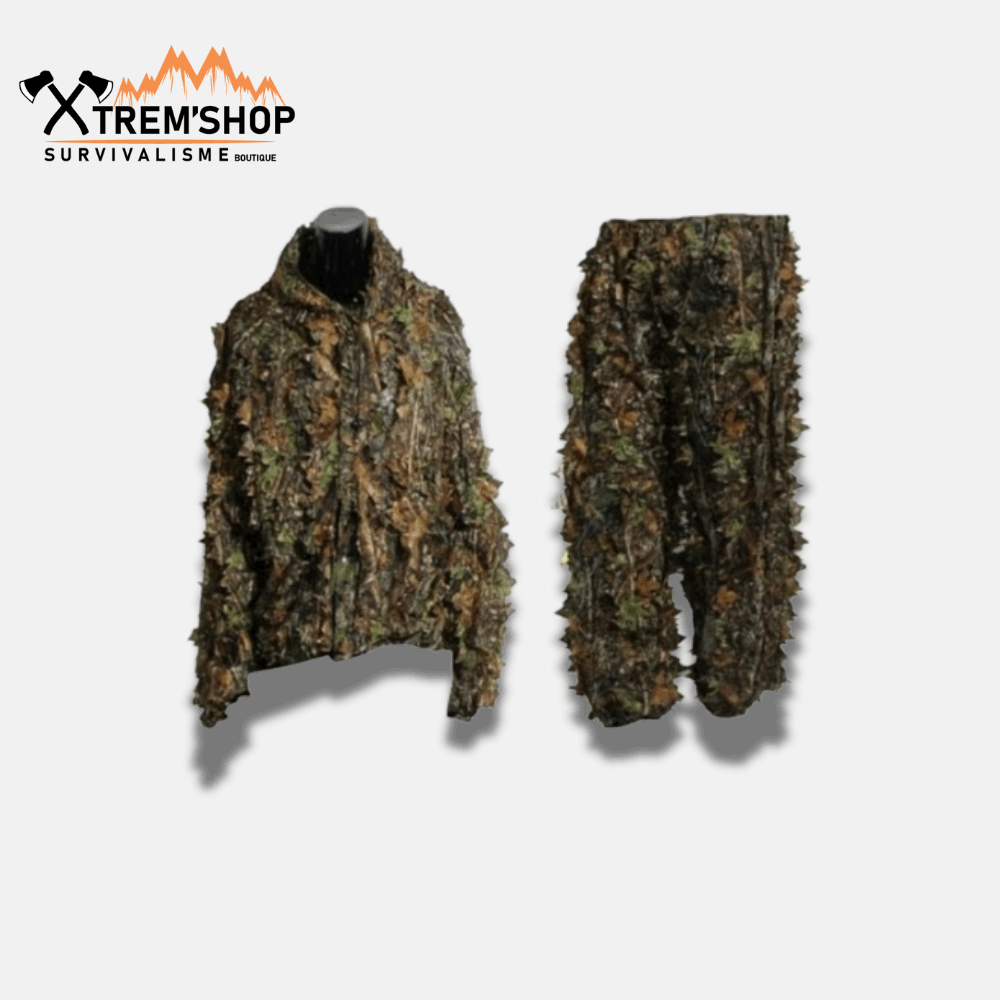 tenue de camouflage de survie vue de face