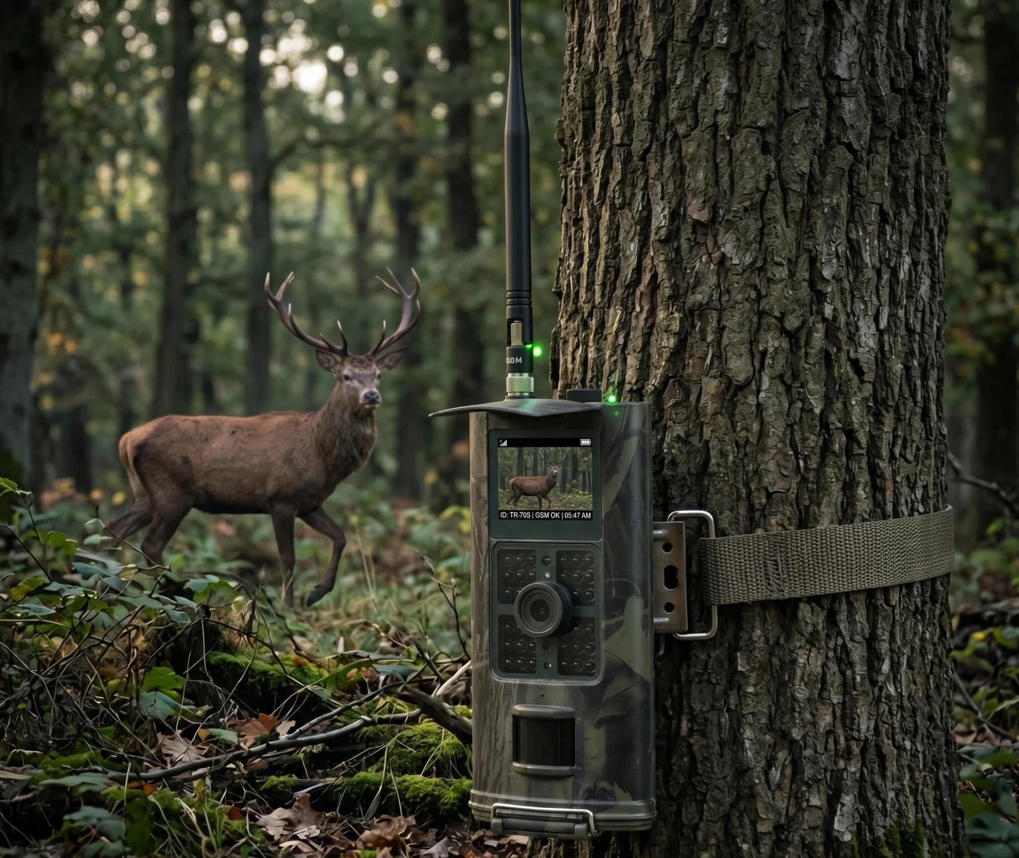 caméra de chasse tr-70s gsm vue de profil