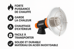 chauffage de camping portable widesea en situation