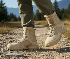 chaussure de marche homme sable vue de profil