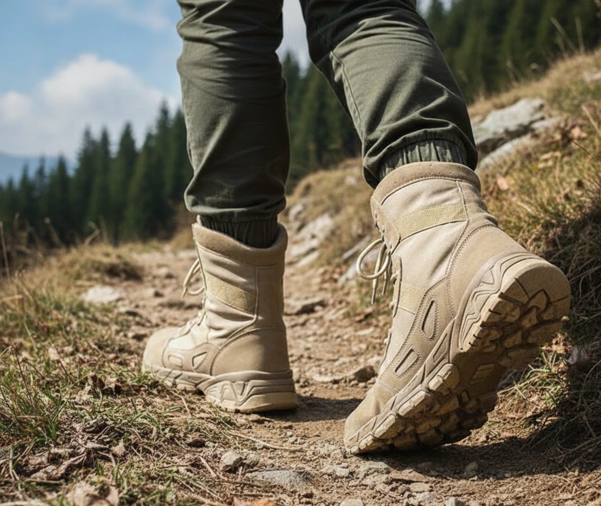 chaussure de randonnée confortable en situation