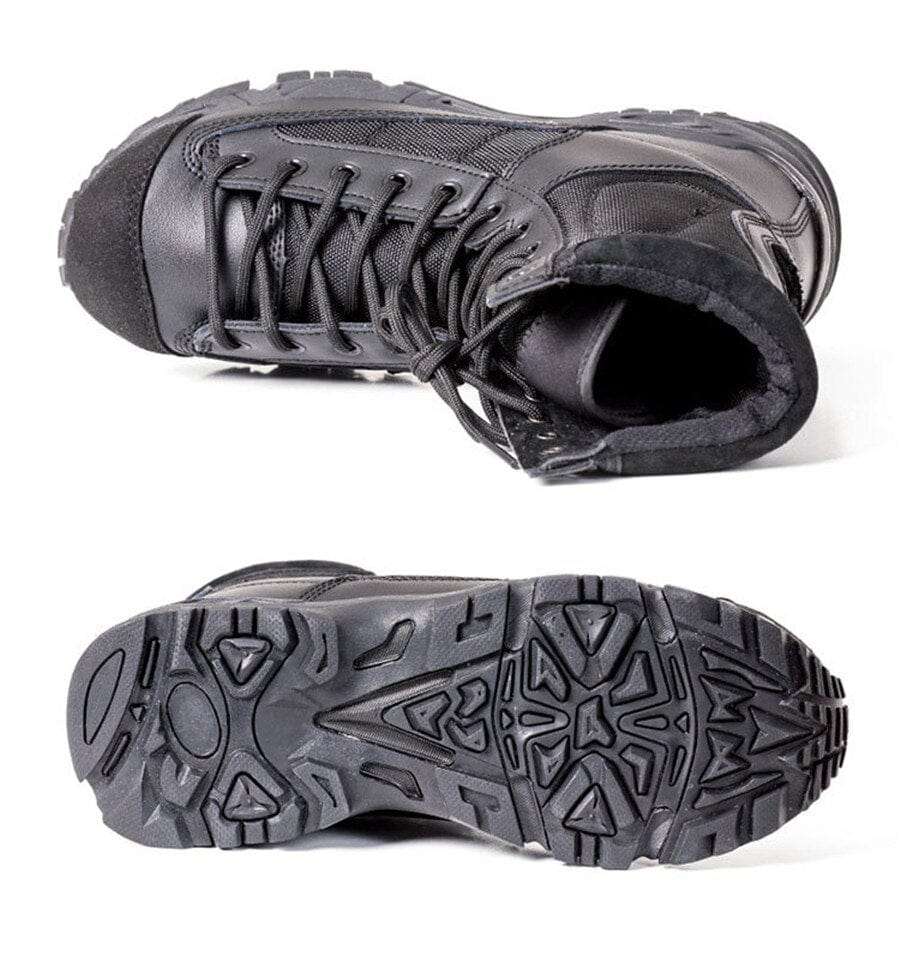 chaussure de randonnée haute noire vue d'ensemble