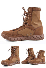 chaussure de randonnée marron suédine vue de profil