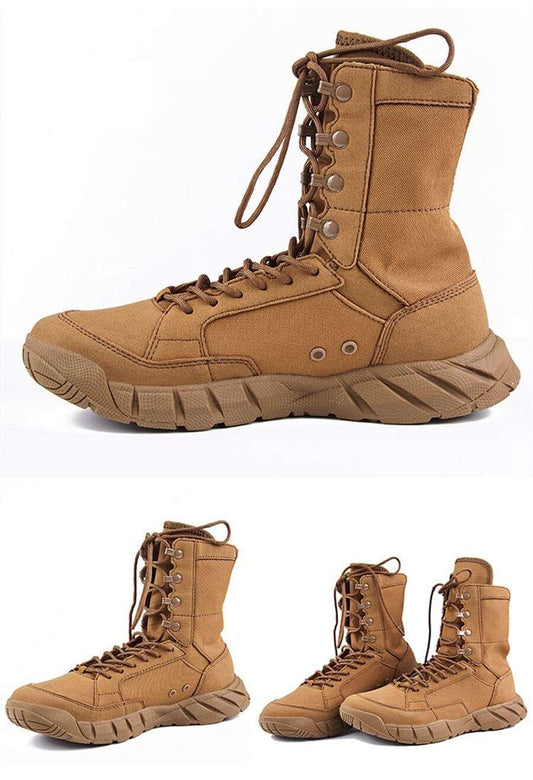 chaussure de randonnée montante marron vue de profil