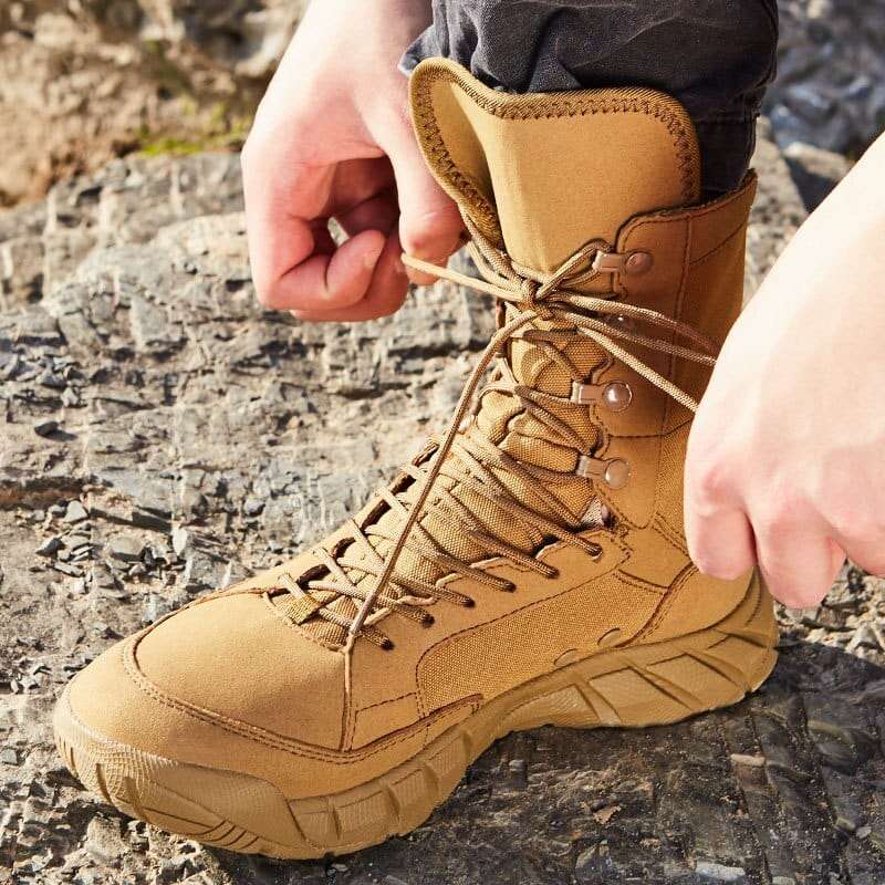 chaussure de randonnée montante marron vue d'ensemble
