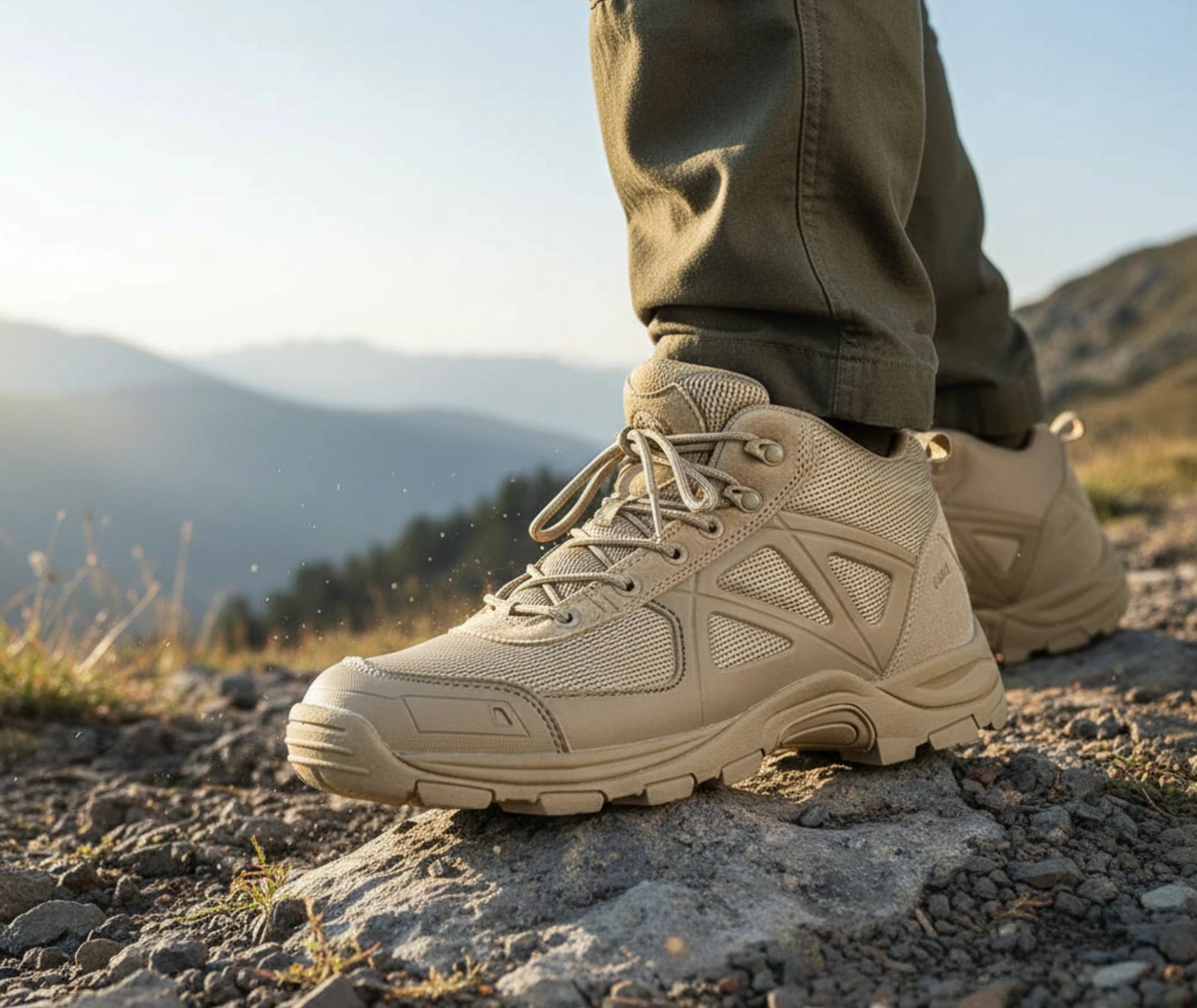 chaussure de trekking vue de trois quarts