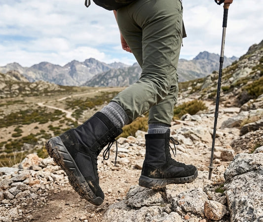 chaussure de trekking femme en situation
