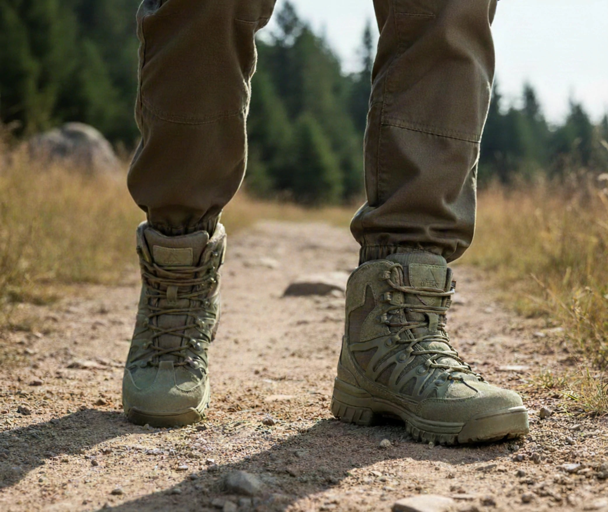 chaussure de marche randonnée homme en situation