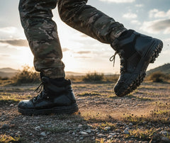 chaussure militaire homme en situation