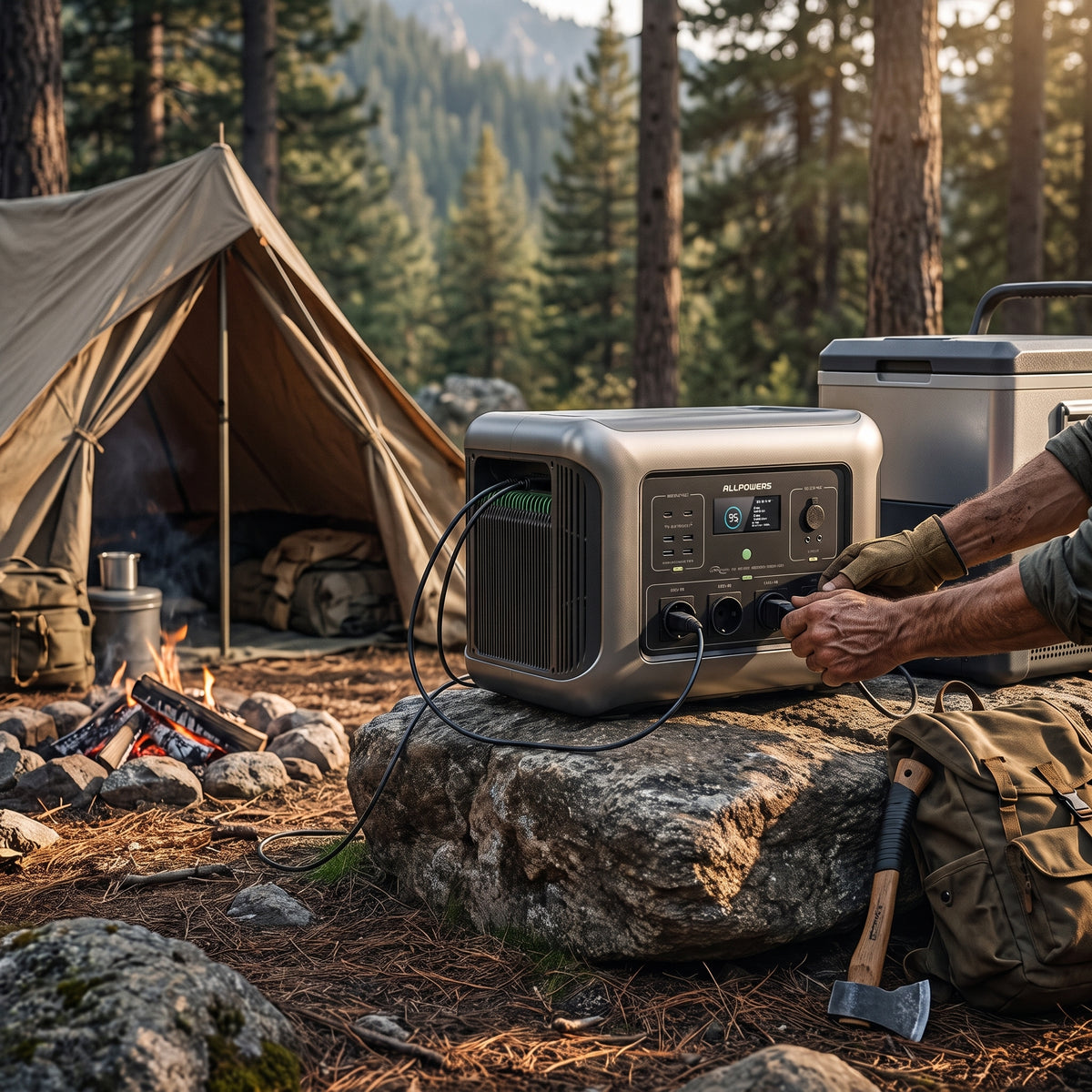 Générateur Électrique Portable ALLPOWERS R2500 – 2016Wh — En situation terrain