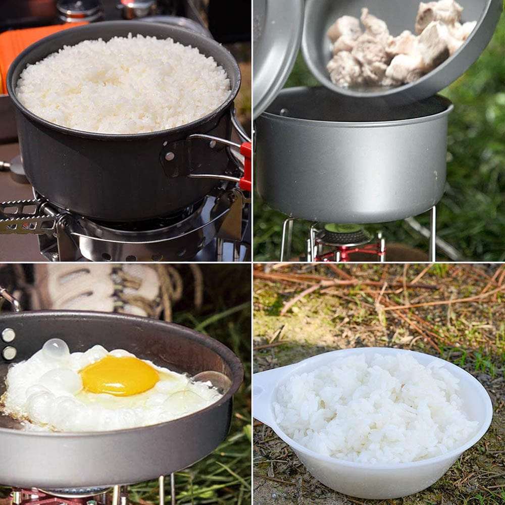 kit de cuisine trekking popote empilée