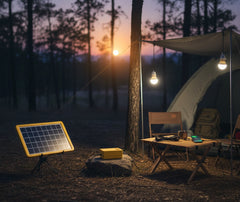 kit lumière solaire de camping en situation