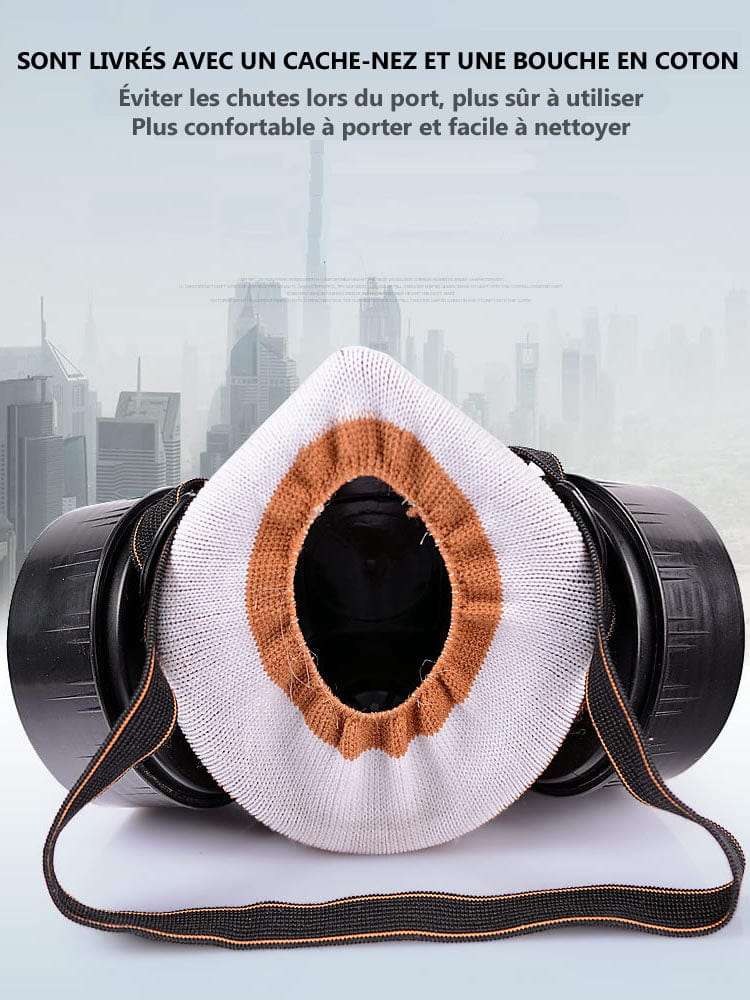 masque à gaz de survie vue d'ensemble