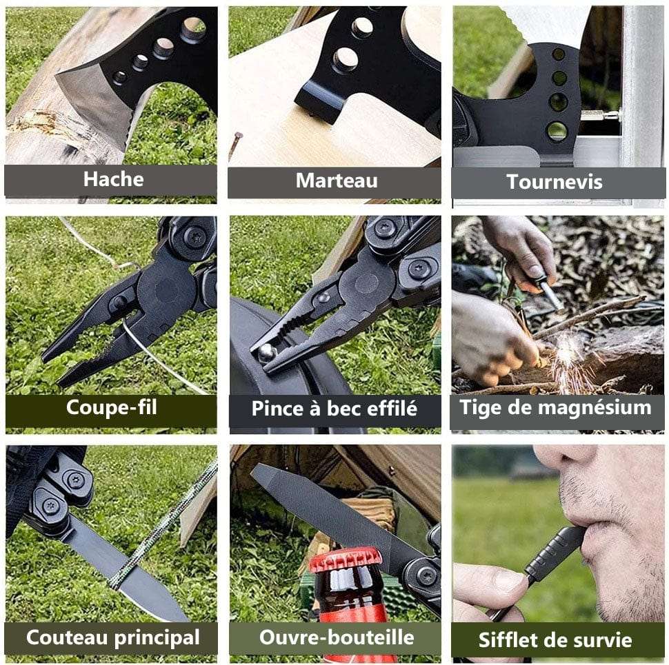 pince multifonctions survivalisme fonction hache