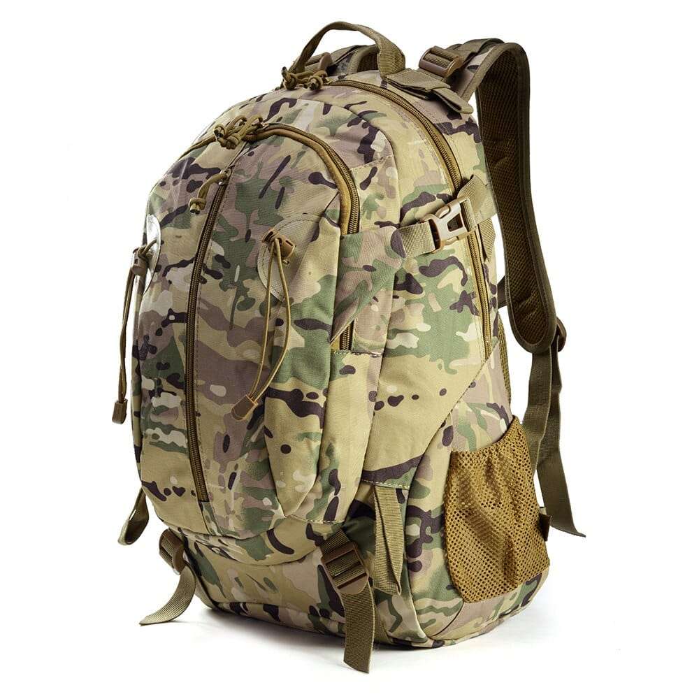 sac à dos camouflage militaire poches latérales
