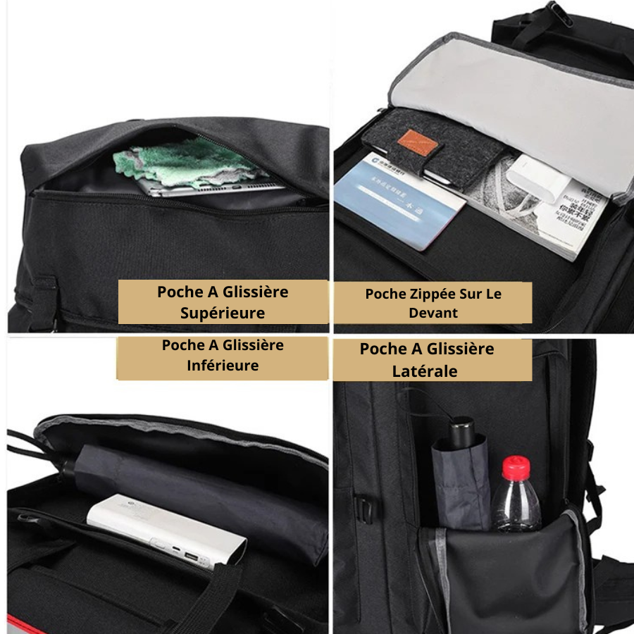 Sac à dos de randonnée 130L imperméable détails