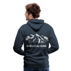 sweat-shirt à capuche survivalisme homme coloris marine face
