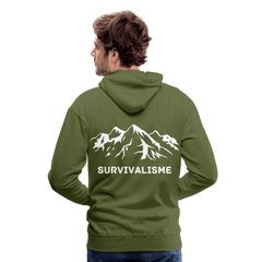 sweat-shirt à capuche survivalisme homme coloris vert olive face