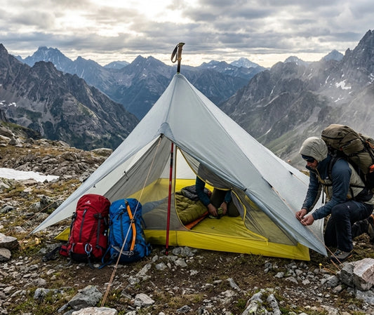 Tente de survie montagne montée en altitude