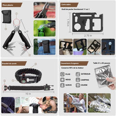 Kit de survie voyage matériel d'urgence