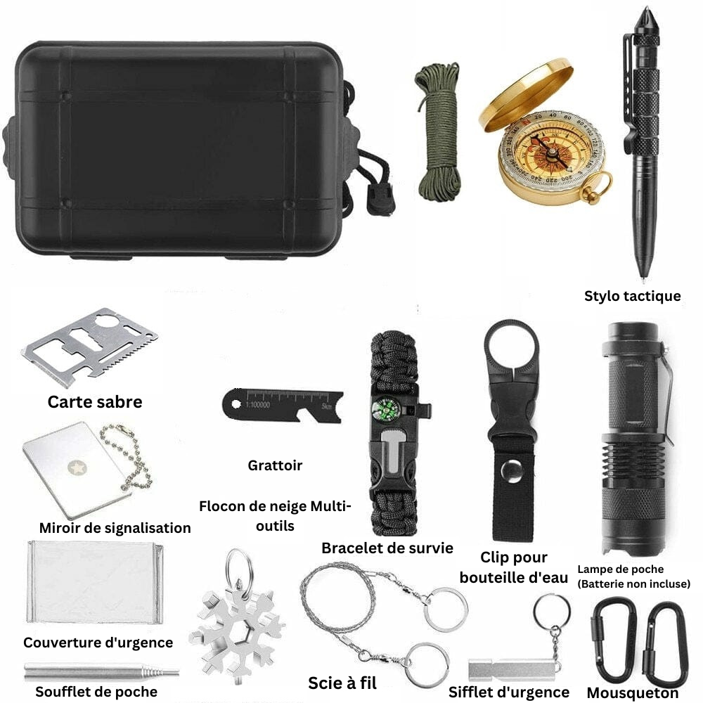 Kit de survie urgence accessoires