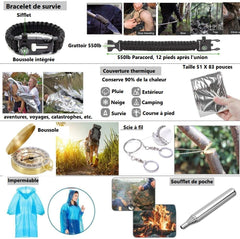 Kit de survie tactique trousse de transport
