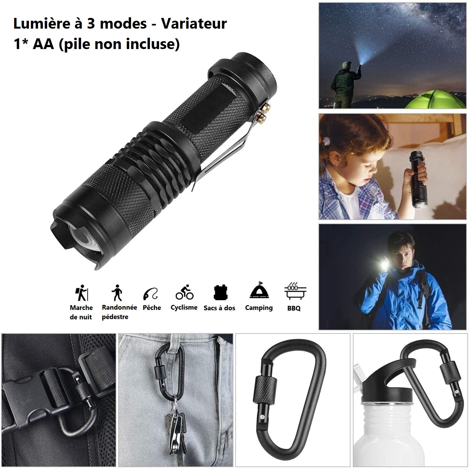 Kit de survie montagne boussole et allume-feu