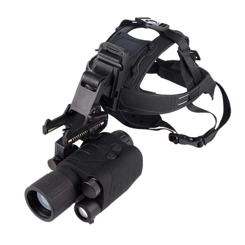 monoculaire vision nocturne militaire nvx3 avec serre-tête vue de trois quarts