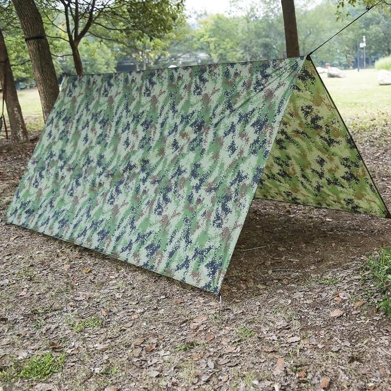 Bâche imperméable de survie tendue