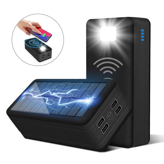 batterie solaire de secours 2 en 1 coloris noir